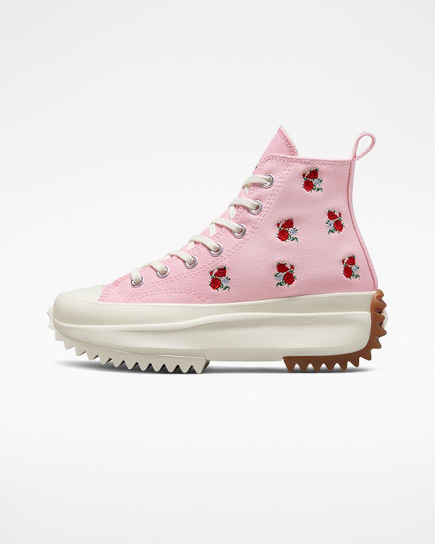 Dámské Boty Na Platformy Converse Run Star Hike Embroidered Floral Vysoké Oranžové Růžové Červené | CZ PVMN57